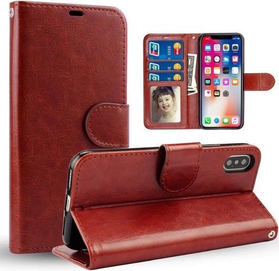 Chique de téléphone hybride en cuir chic pour iPhone 5 | iPhone SE | Marron