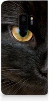Geschikt voor Samsung S9 Book Cover Zwarte Kat