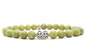 Beaddhism - Armband - Jade - Wired Flower - 8 mm - 20 cm