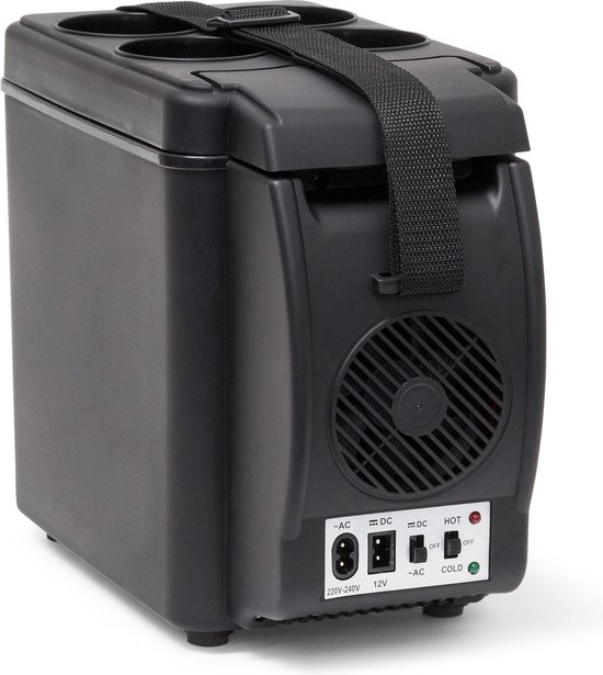 relaxdays - koelbox met bekerhouder 6 liter - mini koelkast - bol.com
