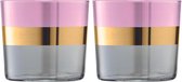 L.S.A. Bangle Waterglas - 310 ml - Set van 2 Stuks - Metallic Pink