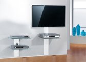 Hifi wandsysteem - wandelement Trento 1 wit/helder glas