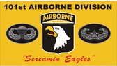 Vlag Airborne 101e div. geel