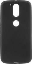 Matte silicone hoesje zwart Motorola Moto G 4de generatie