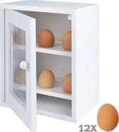 Eierkast voor 12 eieren in hout