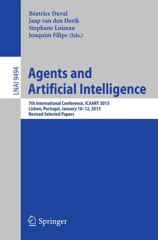 Springer Nature Proceedings Computer Science - Agents and Ar ... - cover