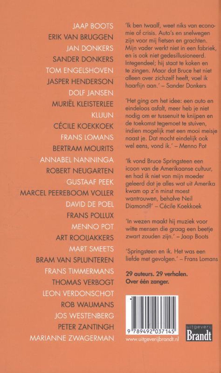 Bruce en ik - back cover