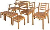 Houten chitchat 5 delig tuinset