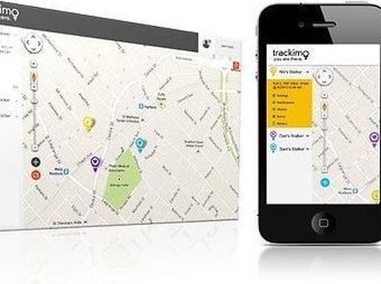 Trackimo GPS Tracker gemakkelijk te volgen via PC, Android of IOS App.