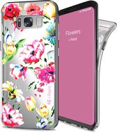 i-Paint glamour cover flowers - transparant - voor Samsung Galaxy S8