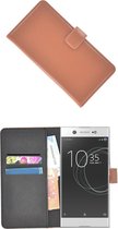 Bruin Luxe Bookcase Wallet hoesje voor Sony Xperia XA1 Ultra