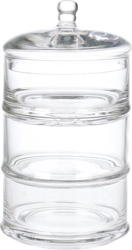 Cosy & Trendy Bonbonniere - Glas - Ø 12 cm x 22.4 cm - 3-Laags | bol.com
