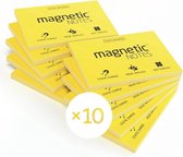Magnetic Notes, set van 10 notitieboekjes maat M (100x74mm)x100 sheets Geel
