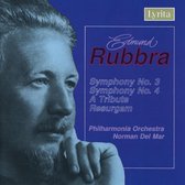 Philharmonia Orchestra, Norman Del Mar - Rubbra: Symphony Nos.3 & 4, Tribute, (CD)