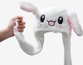 Konijn Pluche Muts met Bewegende Oren - Air Pumping Bunny Hats - met Led verlichting - Super Cute