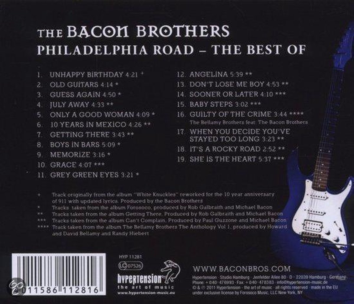 Philadelphia Road The Best Of, The Bacon Brothers CD (album
