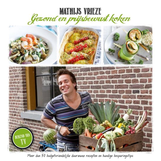 Cover van het boek 'Gezond en prijsbewust koken' van Mathijs Vrieze