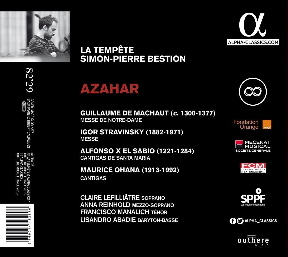 La Tempete & SimonPierre Bestion Azahar (CD), SimonPierre Bestion Muziek La Tempete & SimonPierre Bestion Azahar (CD), SimonPierre Bestion Muziek