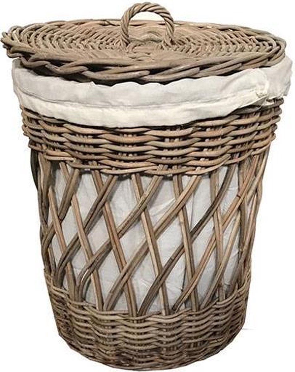 Sweet Living rieten wasmand Rond - Ø50xH60 cm