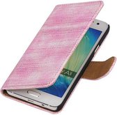 Hagedis Bookstyle Hoes - Wallet Case Telefoonhoesje - Geschikt voor Samsung Galaxy A3 (2016) A310F Roze