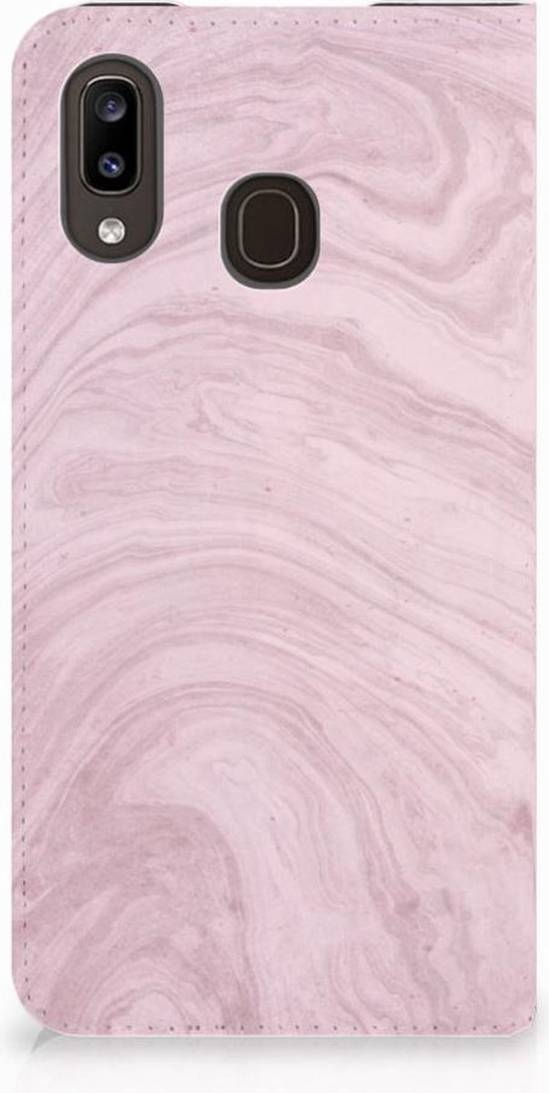 Samsung Galaxy A30 Standcase Marble Pink - Origineel Cadeau Vriendin