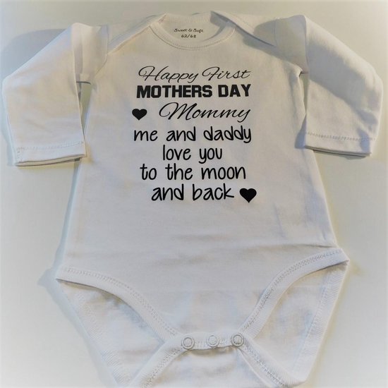 Wetenschap hardop woordenboek Baby Rompertje tekst mama eerste moederdag cadeau | Happy first mother's  Day mommy me... | bol.com