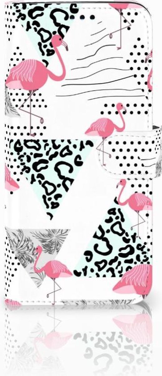 Samsung Galaxy S9 Plus Telefoonhoesje met Pasjes Flamingo Triangle