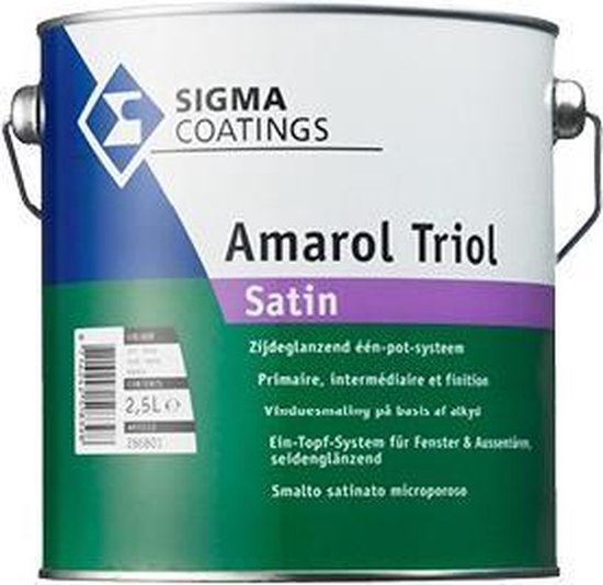 Sigma Amarol Triol Satin weiss 1L, seidenglänzender Fensterlack & Türenlack Sigma Amarol Triol Satin weiss 1L, seidenglänzender Fensterlack & Türenlack