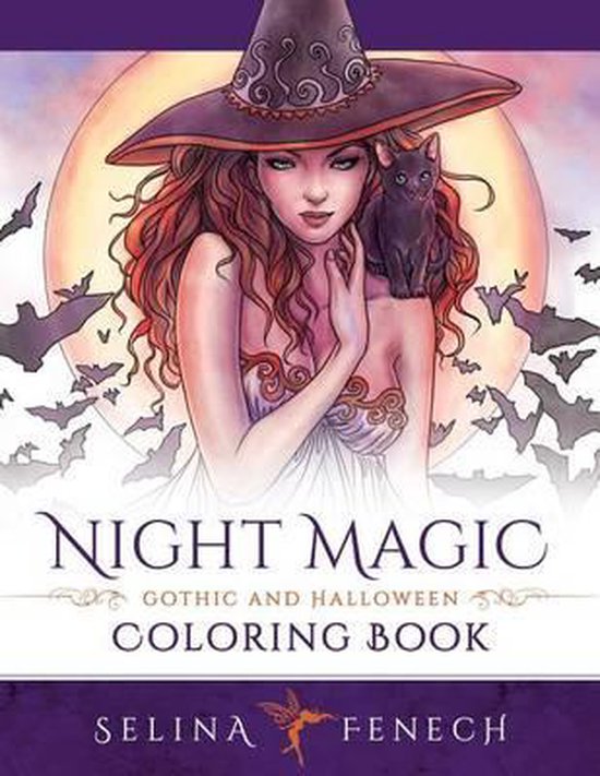 Fantasy Coloring by Selina Night Magic Gothic and Halloween Coloring