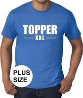 Toppers Grote maten Topper XXL t-shirt blauw - plus size heren XXXL