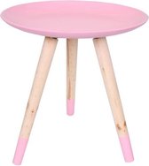 Home Deco Bijzettafel - Two- Tone - Roze - Hout/ MDF - ø40x40 cm