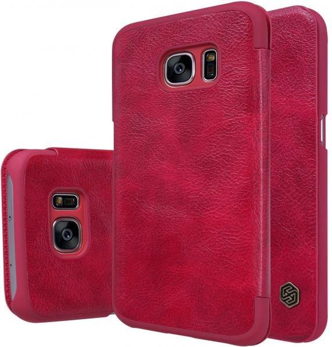 Nillkin - Samsung Galaxy S7 Hoesje - Leather Case Qin Series Rood