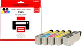 Pixeljet Epson 33 XL (T3337) Inktcartridge - 2x Zwart, Cyaan, Magenta en Geel