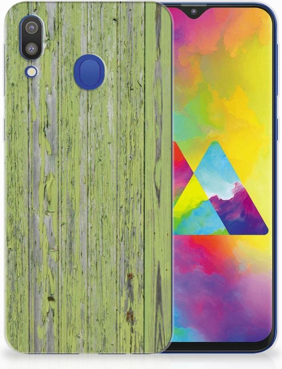 Samsung Galaxy M20 (Power) Bumper Hoesje Green Wood
