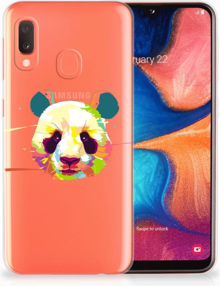 Samsung Galaxy A20e Telefoonhoesje met Naam Panda Color