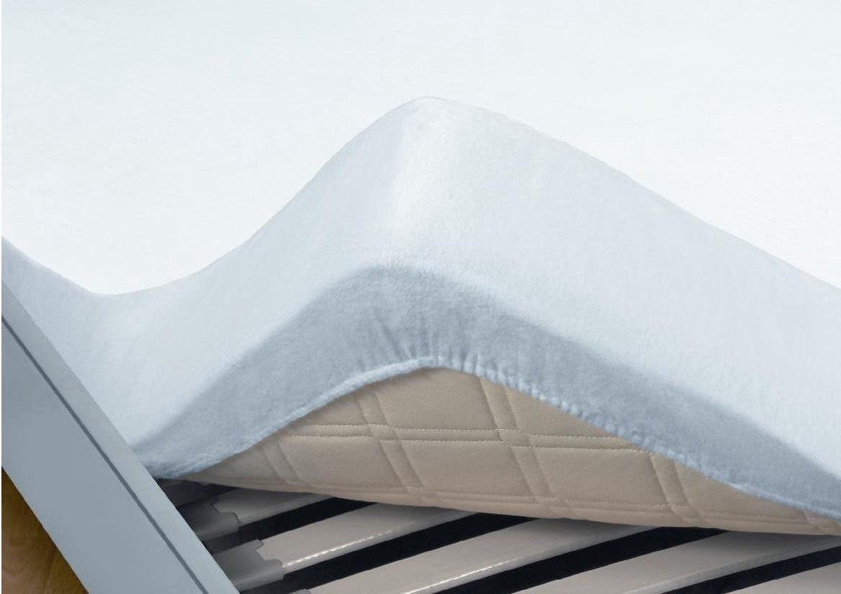 Hoeslaken molton - Katoen - Wit - 180x220