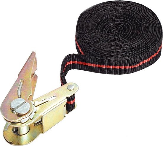 Sangle D'arrimage Avec Fermoir 25 Mm X 3 Mètres - Charge Max 250 Kg, Pour Fixer Vos Chargements