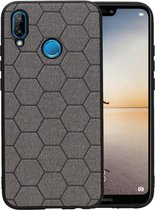 Grijs Hexagon Hard Case voor Huawei P20 Lite