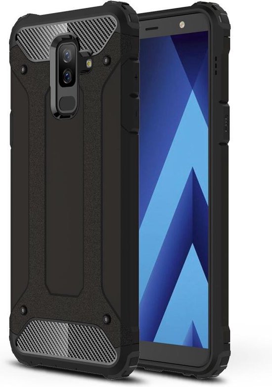 Armor Hybrid Hoesje Samsung Galaxy A6 Plus (2018) - Zwart | bol.com