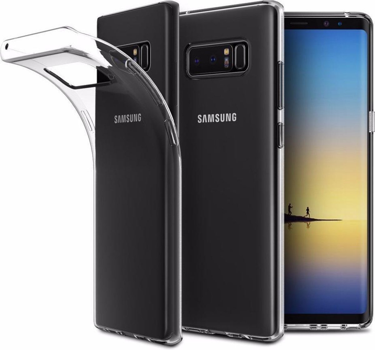 TPU Hoesje Geschikt voor: Samsung Galaxy Note 8 - Back Cover - Transparant