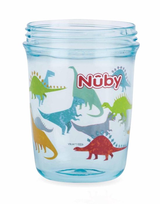 Nûby - Drinkbeker - 360° Wonder cup met handvatten in Tritan™ - Aqua - 240ml - 6m+ van Nûby — afbeelding 2