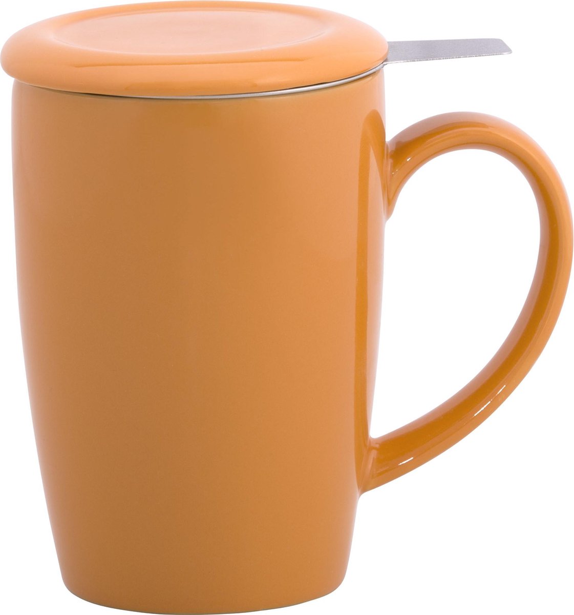 Point-Virgule Koffie- en theeglazen - Mok met Deksel - Met Thee Zeef - Oranje