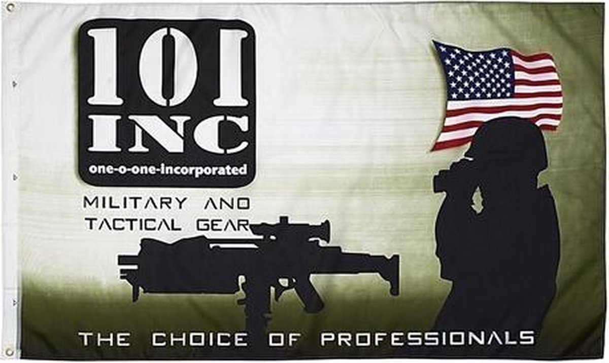 Militaire 101 inc vlag, legervlag 90 x 150
