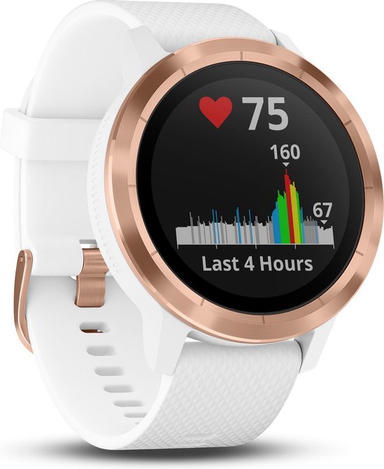 Garmin vivoactive 3 white with rose gold hardware gps smartwatch hotsell