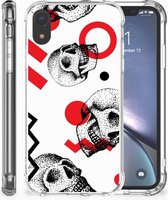 Case Anti-shock Geschikt voor iPhone XR Skull Red