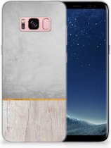 Geschikt voor Samsung S8 Backcase Wood Concrete