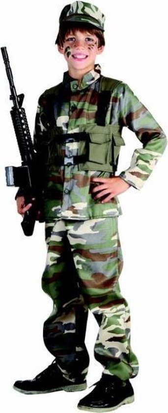 Militair soldaten kostuum voor jongens - Verkleedkleding - 122/134