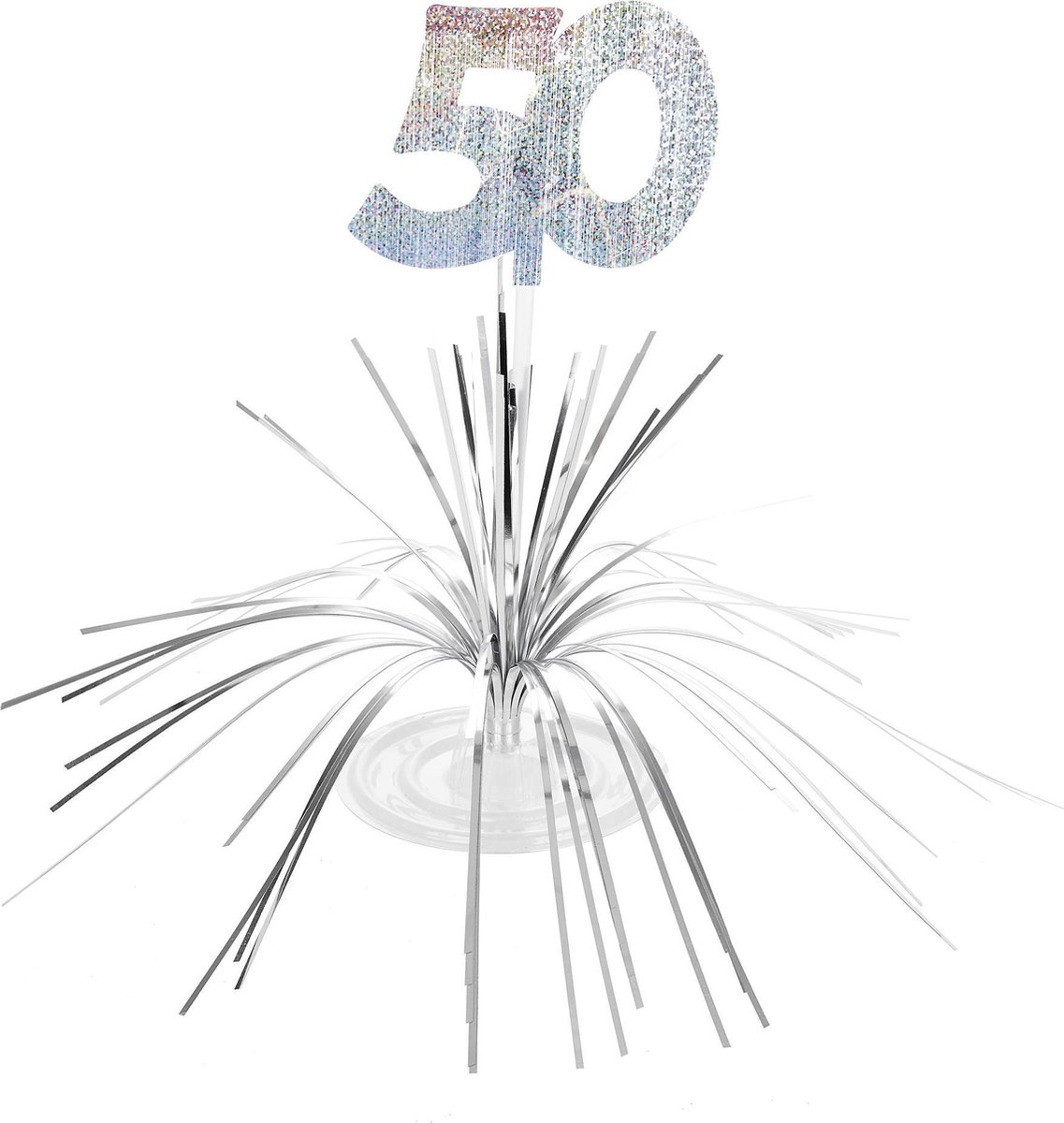 SURPRISEZ VOUS - Zilverkleurige glinsterende tafeldecoratie 50 jaar