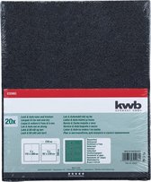 Paquet de 20 papiers abrasifs à main KWB - Imperméable - 280x230 mm