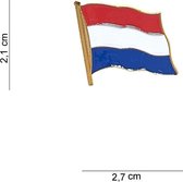 Nederland vlaggetje van metaal met pin